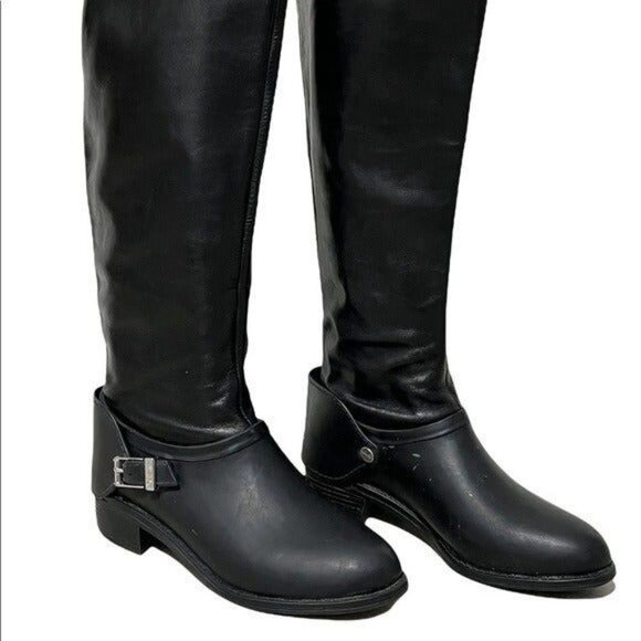 Cole Haan Corian Black Waterproof Riding Boots Size 8 - Picture 4 of 10
